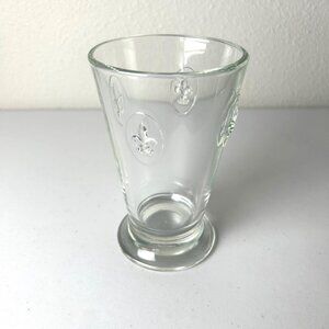 La Rochere France Fleur De Lis Glass Old Fashion Rocks Tumbler  5"